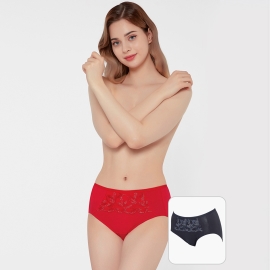 자수레이스 면스판 맥시 팬티 2매입